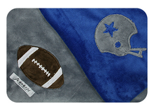 Load image into Gallery viewer, Football Helmet & Football Minky Blanket