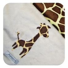Load image into Gallery viewer, Giraffe Minky Baby Blanket