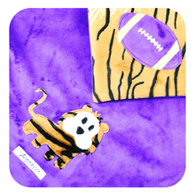 Load image into Gallery viewer, Tiger & Football Minky Blanket