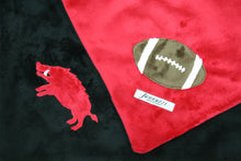 Load image into Gallery viewer, Razorback & Football Minky Blanket