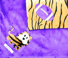 Load image into Gallery viewer, Tiger & Football Minky Blanket