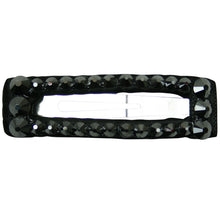 Load image into Gallery viewer, Jannuzzi Swarovski Crystal 2" Black Barrette
