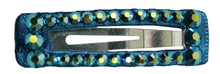 Load image into Gallery viewer, Jannuzzi Swarovski Crystal 2" Meridian Blue Barrette