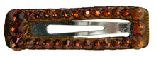 Load image into Gallery viewer, Jannuzzi Swarovski Crystal 2" Brown Barrette