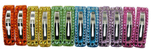 Load image into Gallery viewer, Jannuzzi Swarovski Crystal 2" BarretteJannuzzi Swarovski Crystal 2" Barrette 6-Pack Orange, Yellow, Green, Light Blue, Purple, Pink