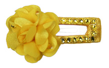 Load image into Gallery viewer, Swarovski Crystal Flower Snap Clip Barrette