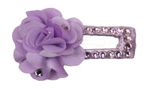 Load image into Gallery viewer, Swarovski Crystal Flower Snap Clip Barrette