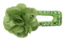 Load image into Gallery viewer, Swarovski Crystal Flower Snap Clip Barrette