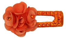Load image into Gallery viewer, Swarovski Crystal Flower Snap Clip Barrette