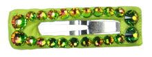 Load image into Gallery viewer, Jannuzzi Neon Yellow Swarovski Crystal Mini 1 1/2" Snap Clip Barrette
