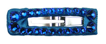 Load image into Gallery viewer, Jannuzzi Neon Capri Blue Swarovski Crystal Mini 1 1/2" Snap Clip Barrette