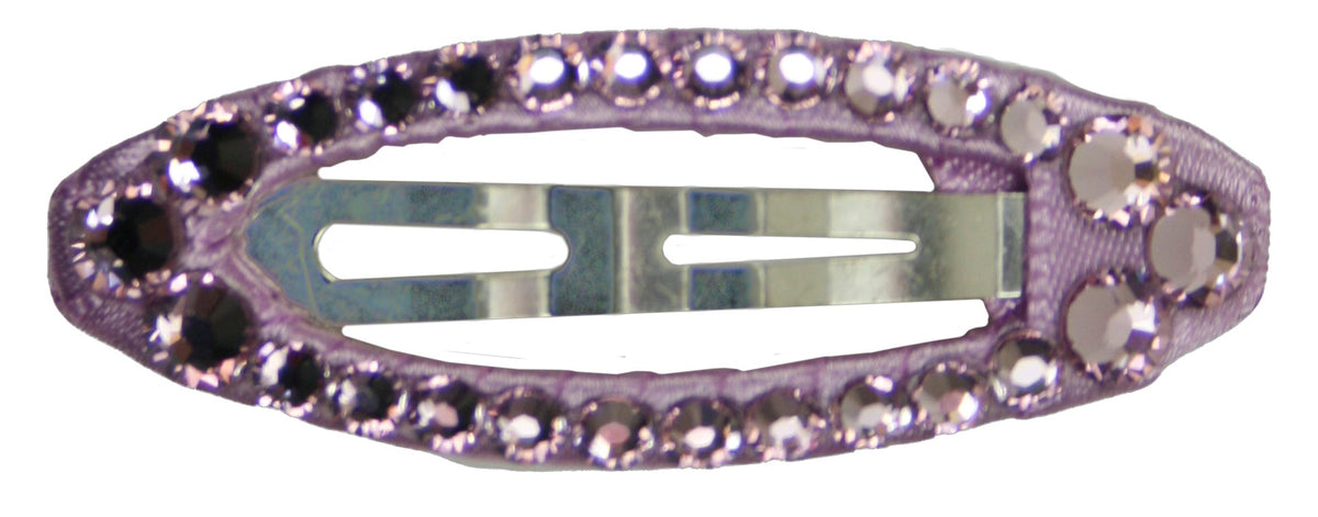 Spark*l Oval Barrette Hair Clip with Swarovski crystals Swarovski Crystal Oval Snap Clip Barrette – Jannuzzi main image 2