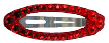 Load image into Gallery viewer, Jannuzzi Swarovski Oval Snap Red Barrette