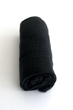 Load image into Gallery viewer, 100% Cotton Muslin Swaddle Black Blanket