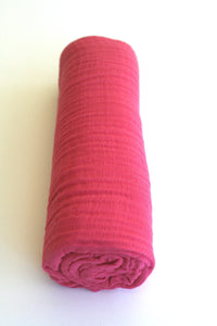 100% Cotton Muslin Swaddle Pink Blanket