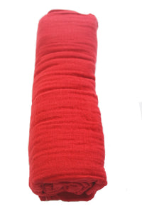 Jannuzzi 100% Cotton Muslin Swaddle Red Blanket