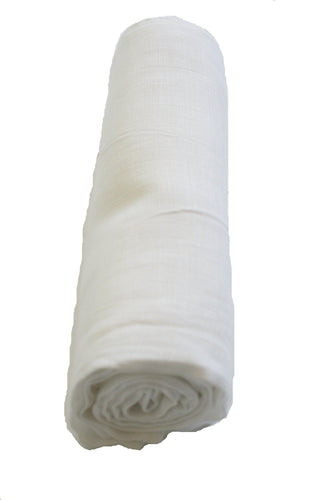 100% Cotton Muslin Swaddle White Blanket