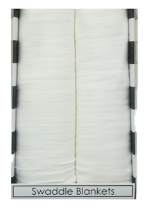 Soft 100% Cotton Muslin Swaddle Blankets, Set of 2