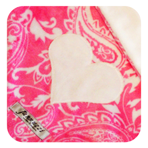 Classic Signature Heart Minky Blanket