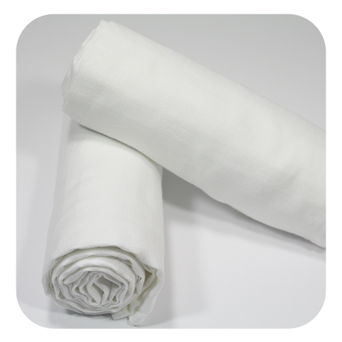 100% Cotton Muslin White Swaddle Blankets, Pack of Six
