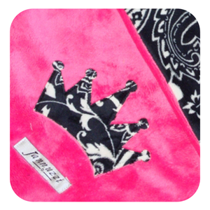 Classic Signature Crown Minky Blanket