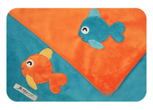 Load image into Gallery viewer, Happy Fish Minky Unisex Baby Blanket
