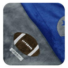 Load image into Gallery viewer, Football Helmet &amp; Football Minky Blanket
