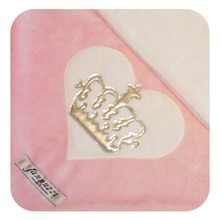 Load image into Gallery viewer, Heart &amp; Royal Crown Minky Blanket
