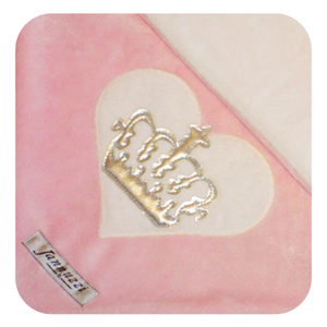 Heart & Royal Crown Minky Blanket