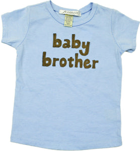 "Baby Brother" short sleeve light blue tee shirt