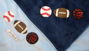 Mini Sportsballs Minky Baby Blanket