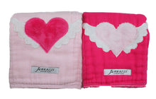 Load image into Gallery viewer, Dyed Burp Duo - Flying Winged Hearts
