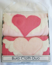 Load image into Gallery viewer, Dyed Burp Duo - Flying Winged Hearts
