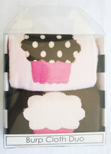 Load image into Gallery viewer, Dyed Burp Duo - Cupcakes
