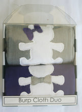 Load image into Gallery viewer, Jannuzzi 2-Pack Teddy Bear Burp Cloth  
