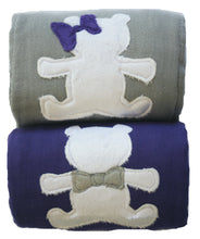 Load image into Gallery viewer, Jannuzzi 2-Pack Teddy Bear Burp Cloth  
