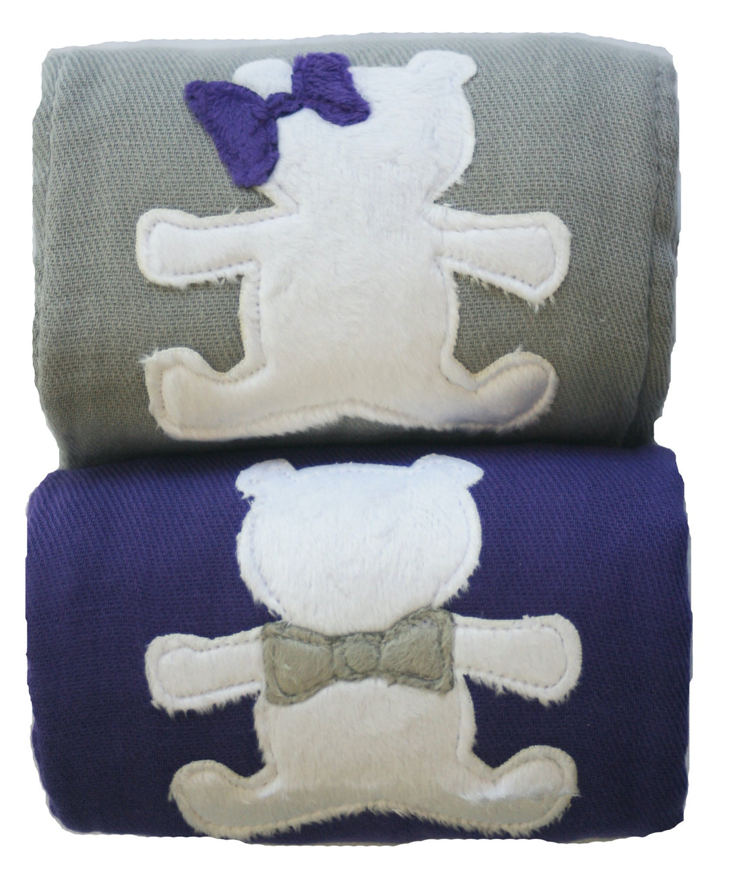 Jannuzzi 2-Pack Teddy Bear Burp Cloth  
