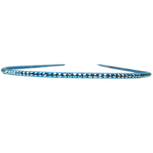 Jannuzzi Swarovski Crystal Embellished Blue Headband 
