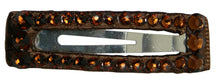Load image into Gallery viewer, Jannuzzi Swarovski Crystal 2&quot; Dark Brown Barrette
