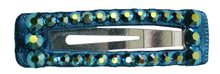 Load image into Gallery viewer, Jannuzzi Swarovski Crystal 2&quot; Meridian Blue Barrette
