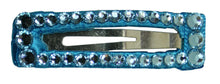 Load image into Gallery viewer, Jannuzzi Swarovski Crystal 2&quot; Aquamarine Barrette
