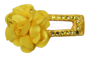 Swarovski Crystal Flower Snap Clip Barrette