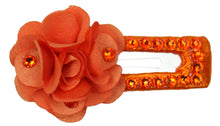 Load image into Gallery viewer, Swarovski Crystal Flower Snap Clip Barrette

