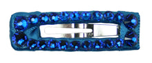Load image into Gallery viewer, Jannuzzi Neon Capri Blue Swarovski Crystal Mini 1 1/2&quot; Snap Clip Barrette
