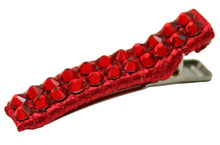 Load image into Gallery viewer, Jannuzzi Swarovski Crystal Red Barrette 
