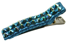 Load image into Gallery viewer, Jannuzzi Swarovski Crystal Blue Barrette 
