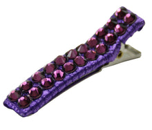 Load image into Gallery viewer, Jannuzzi Swarovski Crystal Amethyst Barrette 
