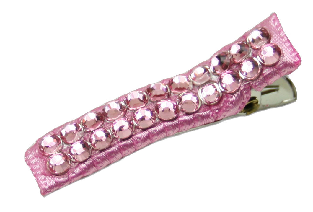 Jannuzzi Swarovski Crystal Light Pink Barrette 