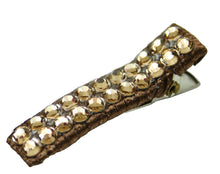 Load image into Gallery viewer, Jannuzzi Swarovski Crystal Beige Barrette 
