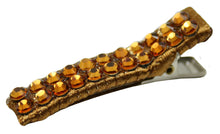 Load image into Gallery viewer, Jannuzzi Swarovski Crystal Light Brown Barrette 
